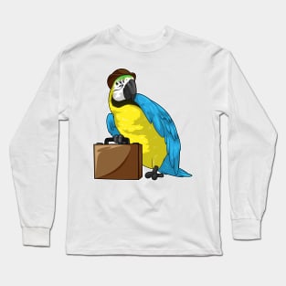 Parrot Businessman Briefcase Long Sleeve T-Shirt